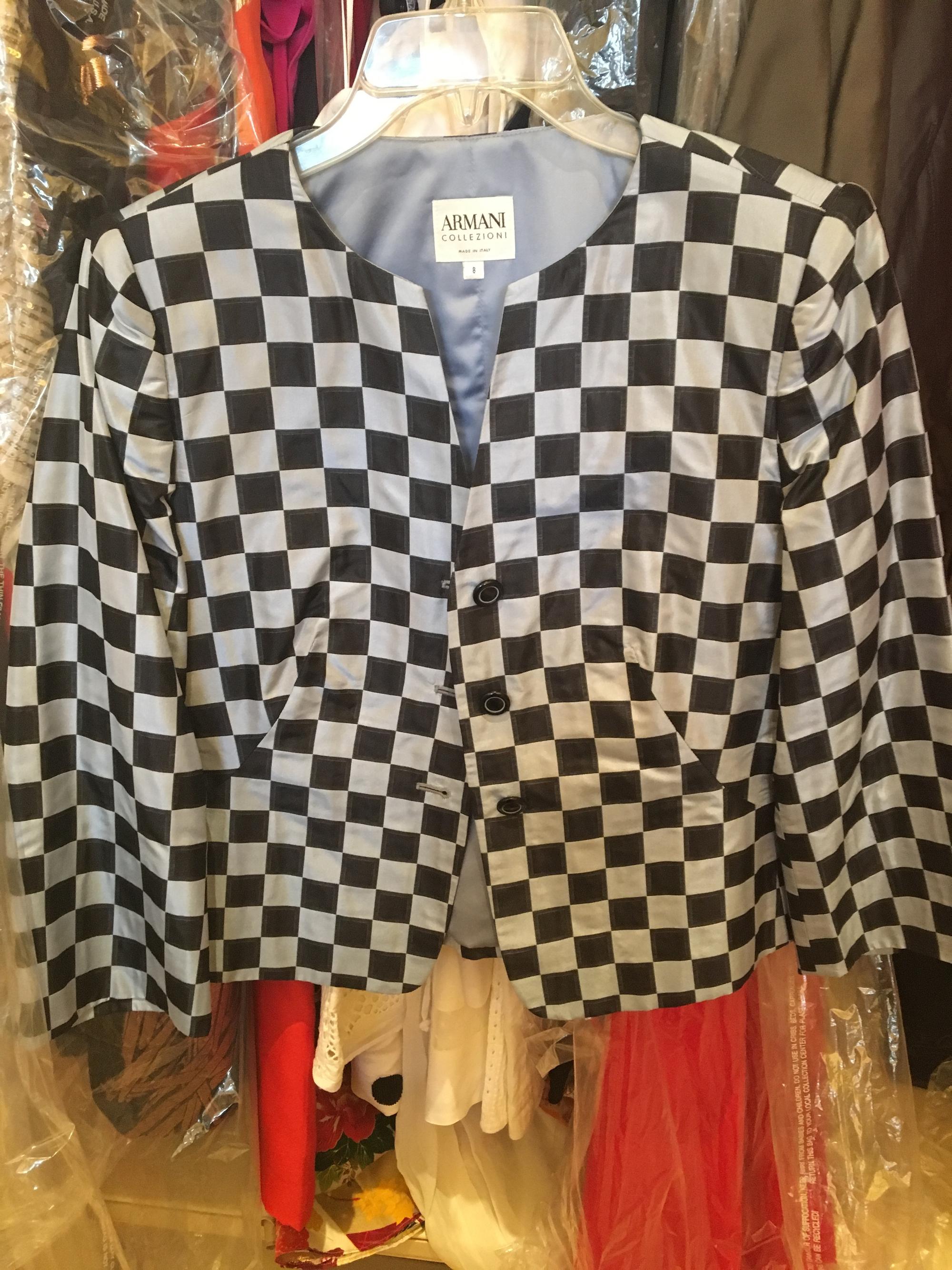 Armani Collezioni B/W Check Jacket, 1990s