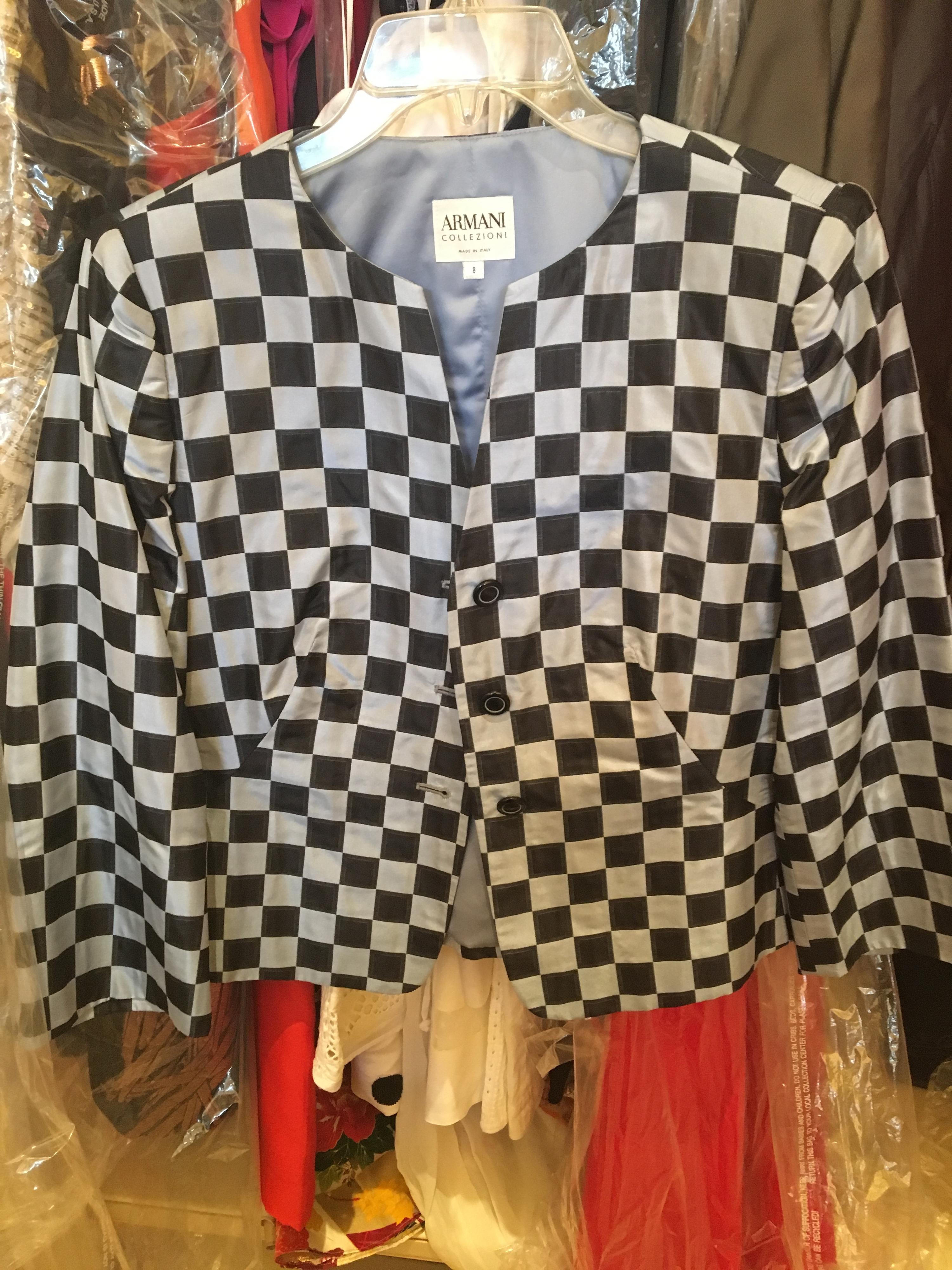 Armani Collezioni B/W Check Jacket, 1990s