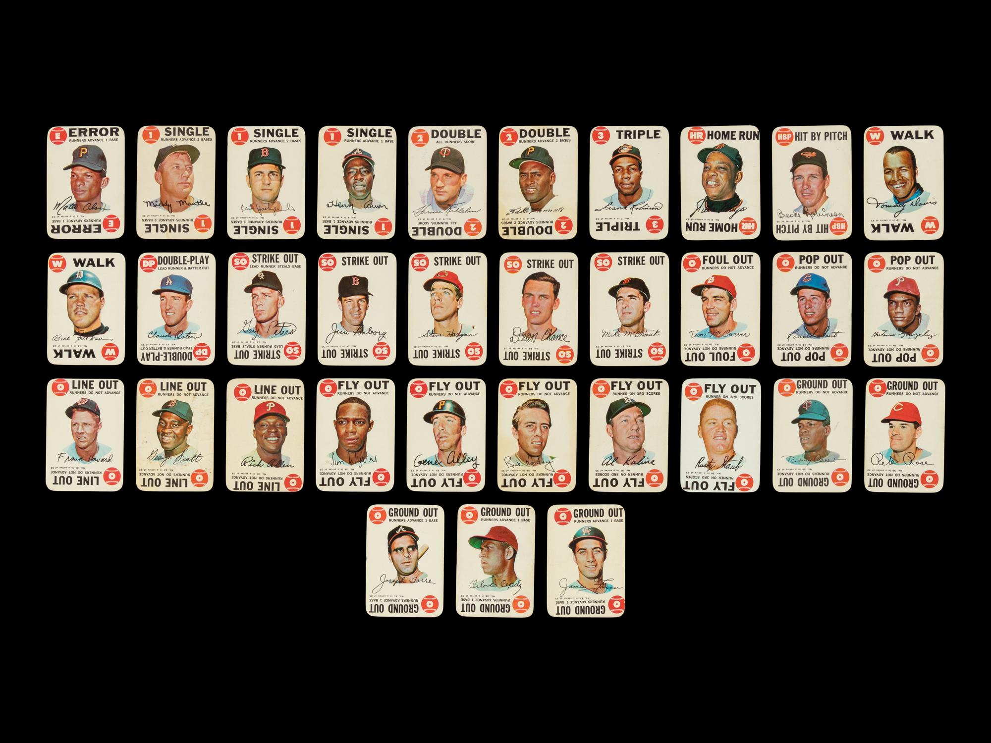 A Complete Set of 1968 Topps Game Baseball Cards (33/33)