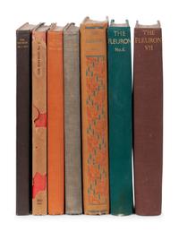 [FLEURON]. SIMON, Oliver and Stanley MORISON, editors. The Fleuron: A Journal of Typography. Vols.I-IV: London: The Fleuron, 1923- 1925. Vols.V-VII: Cambridge: University Press and Garden City, NY: Doubleday Doran & Co., 1926, 1928, 1930.
