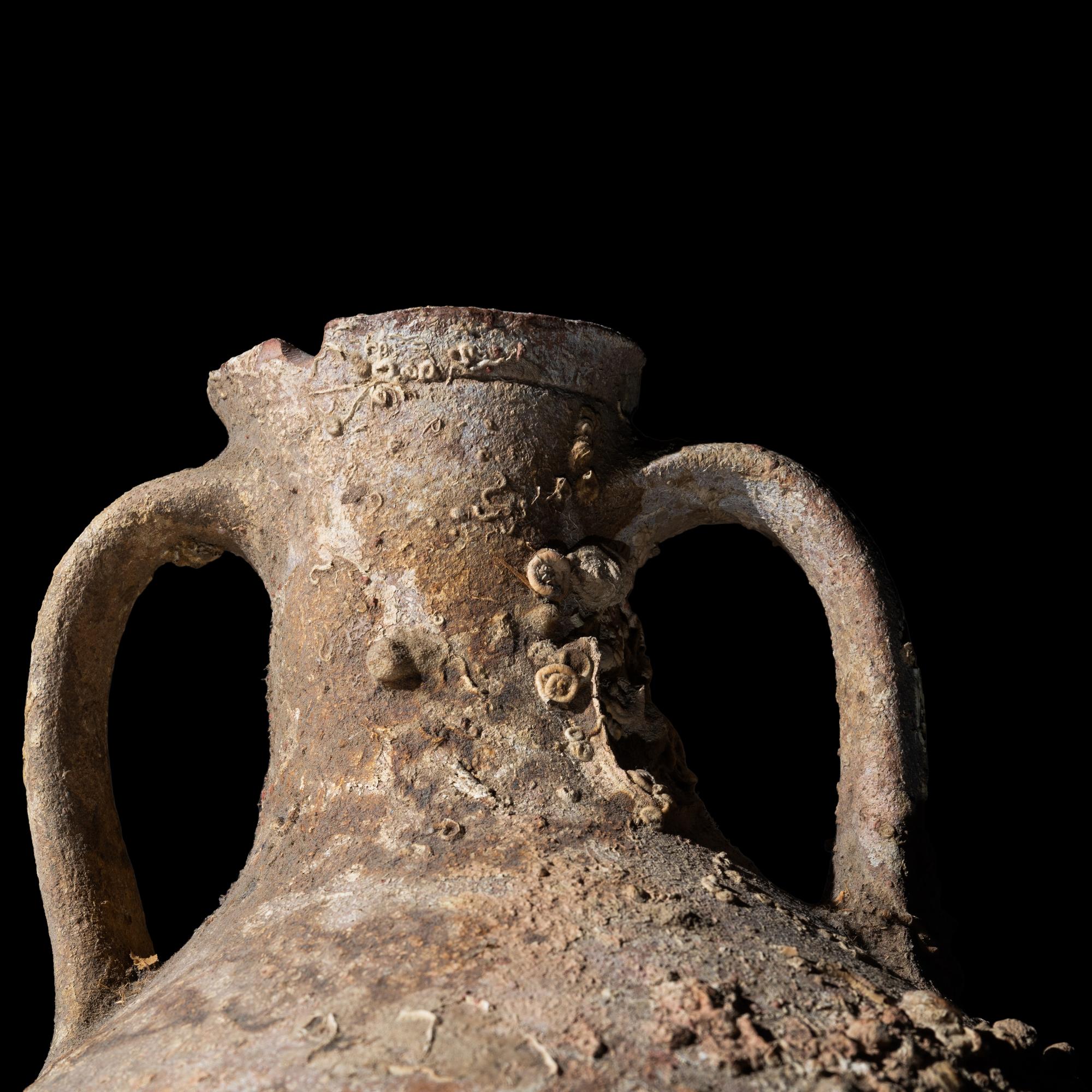 A Roman Terracotta Amphora with Marine Encrustation