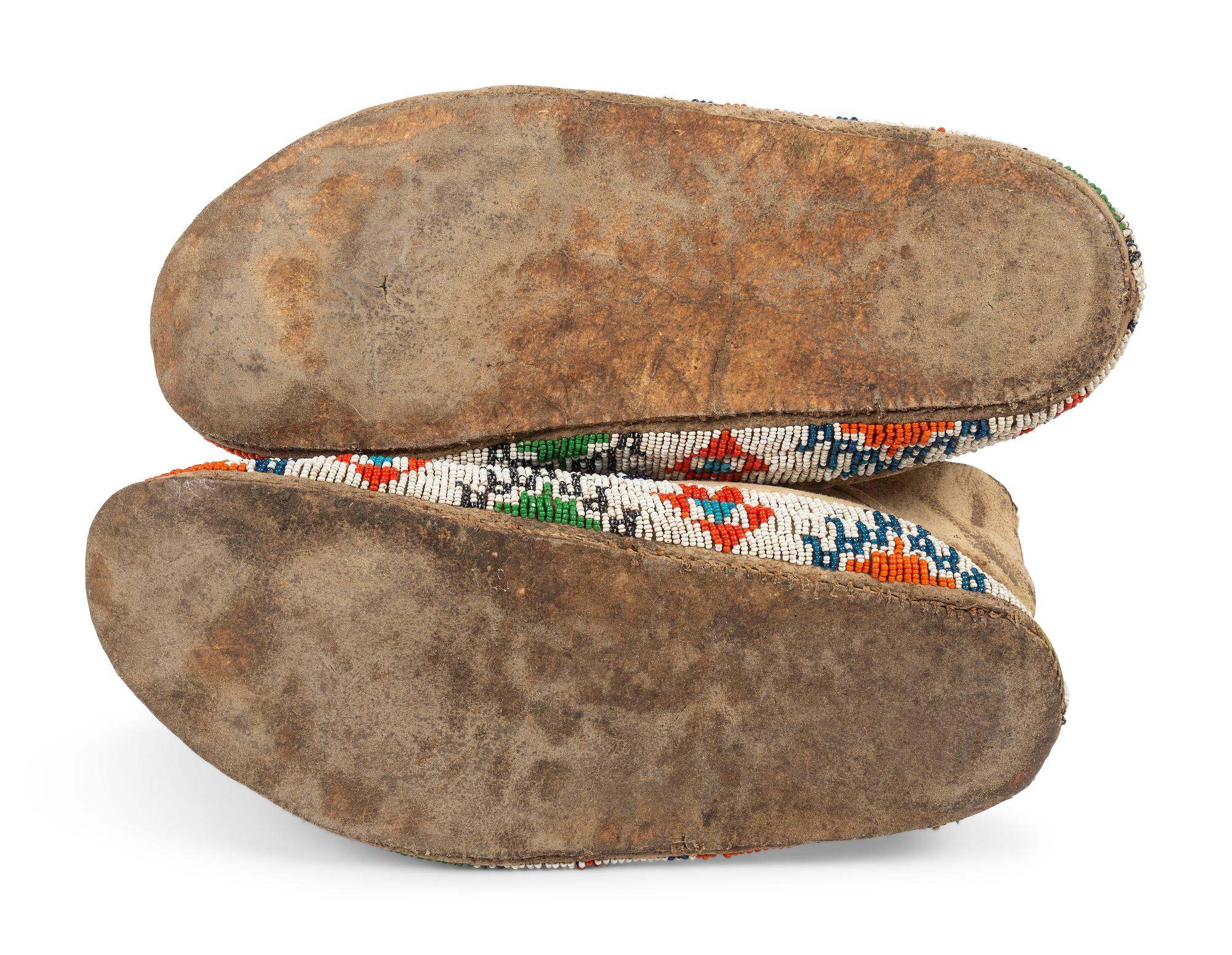Sioux Beaded Hide Moccasins