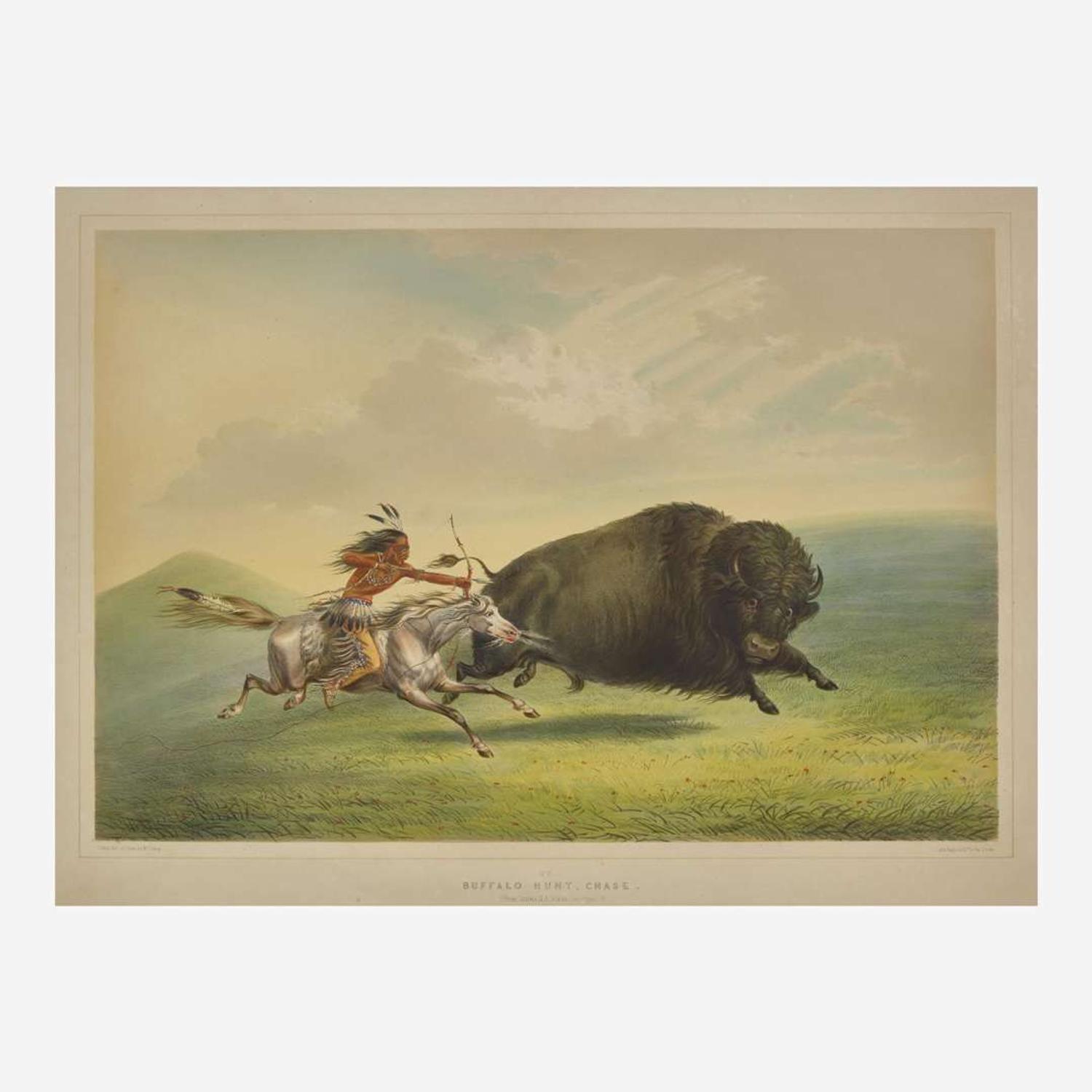 George Catlin (American, 1796-1872) Catlin's North American Indian Portfolio: Hunting Scenes and Amusements of the Rocky Mountains and Prairies of America