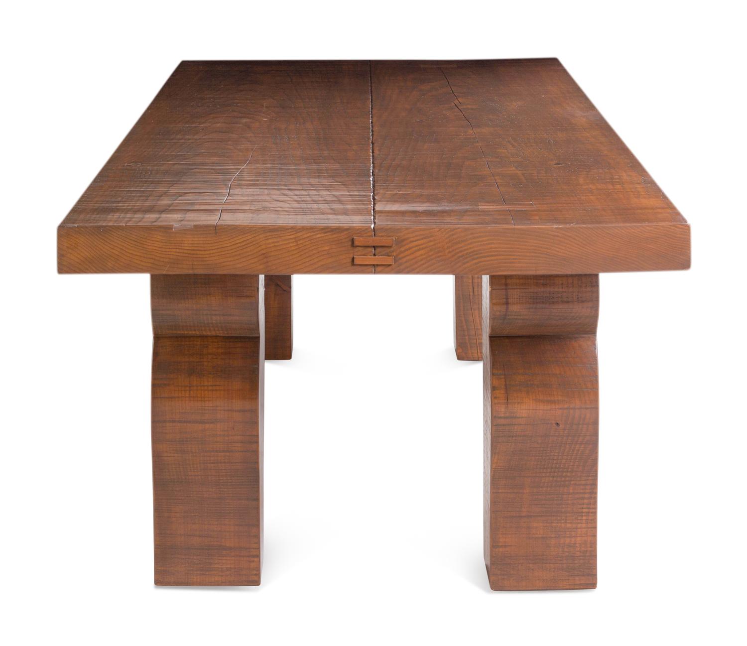 A Contemporary Hardwood Dining Table