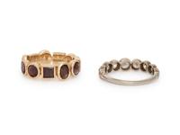 TWO GEMSTONE RINGS