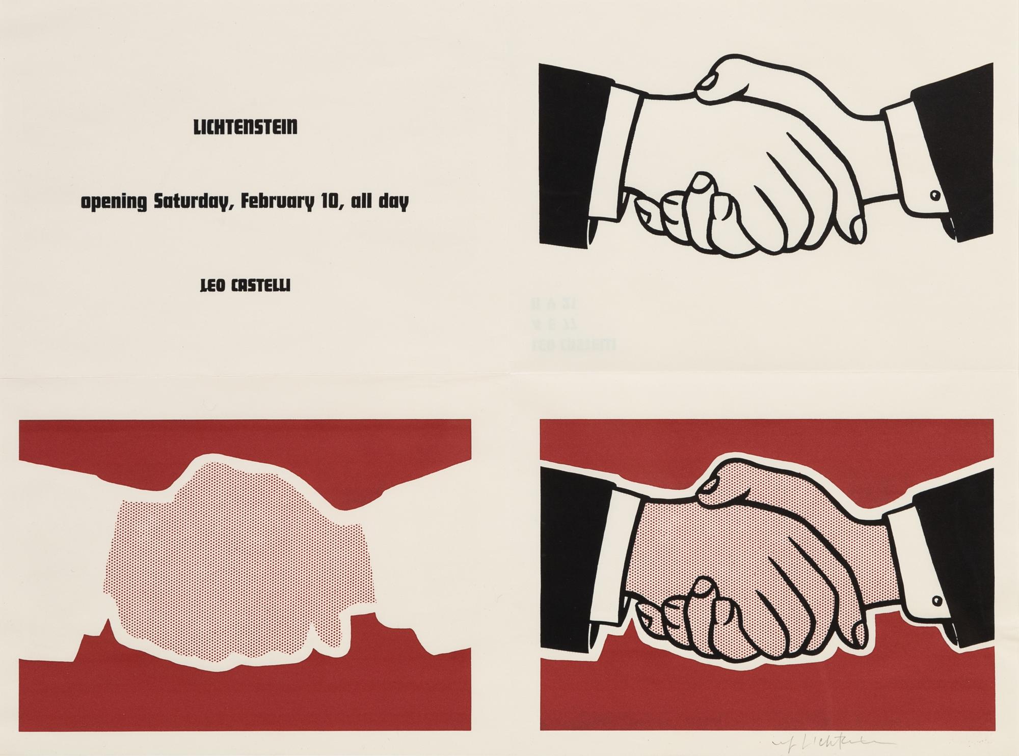 Roy Lichtenstein, (American, 1923-1997), Castelli Handshake Poster, 1962