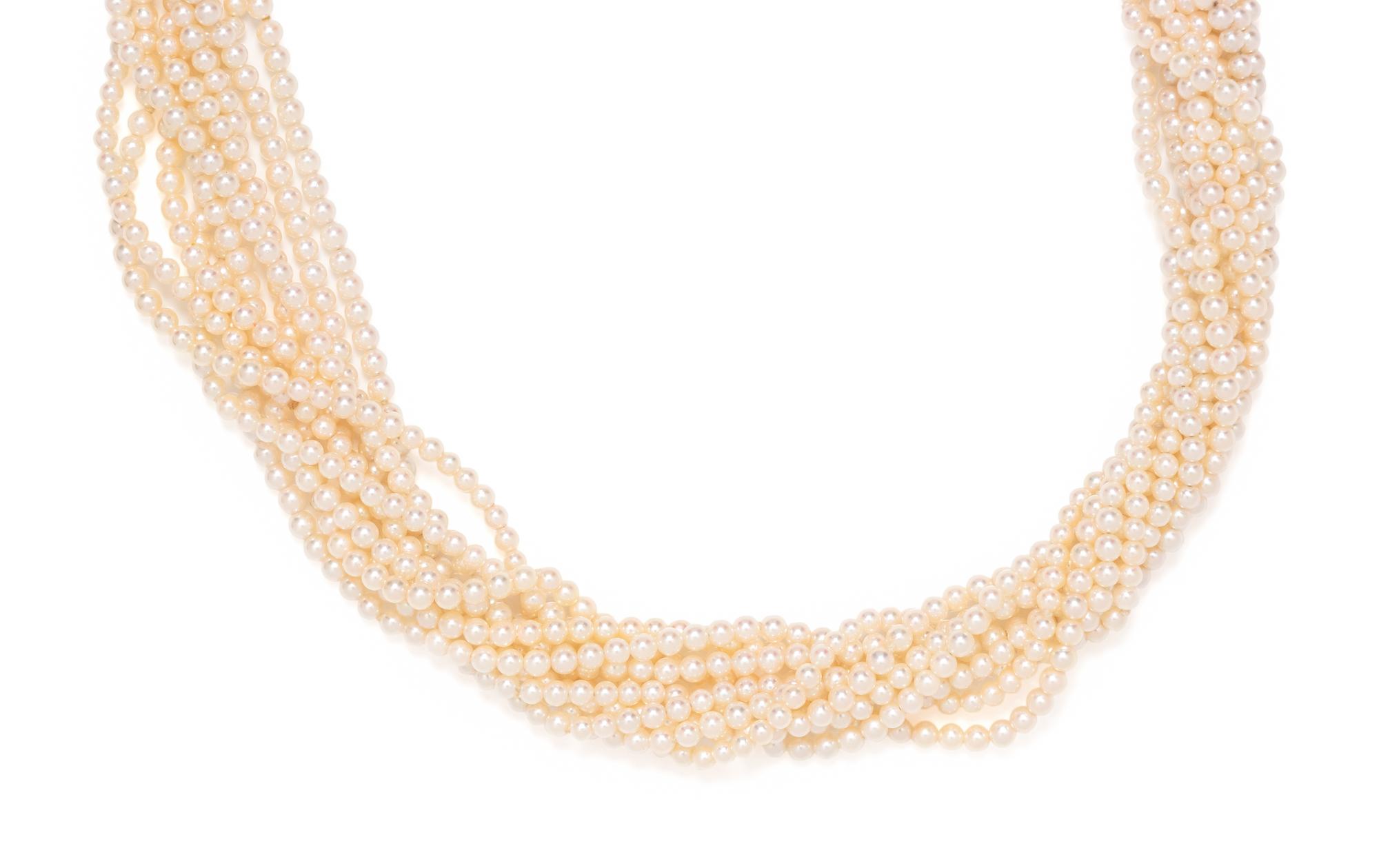 CULTURED PEARL TORSADE NECKLACE