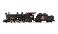 Two Polychrome Japanese HO-Gauge Great Northern Railroad Locomotives and Tenders