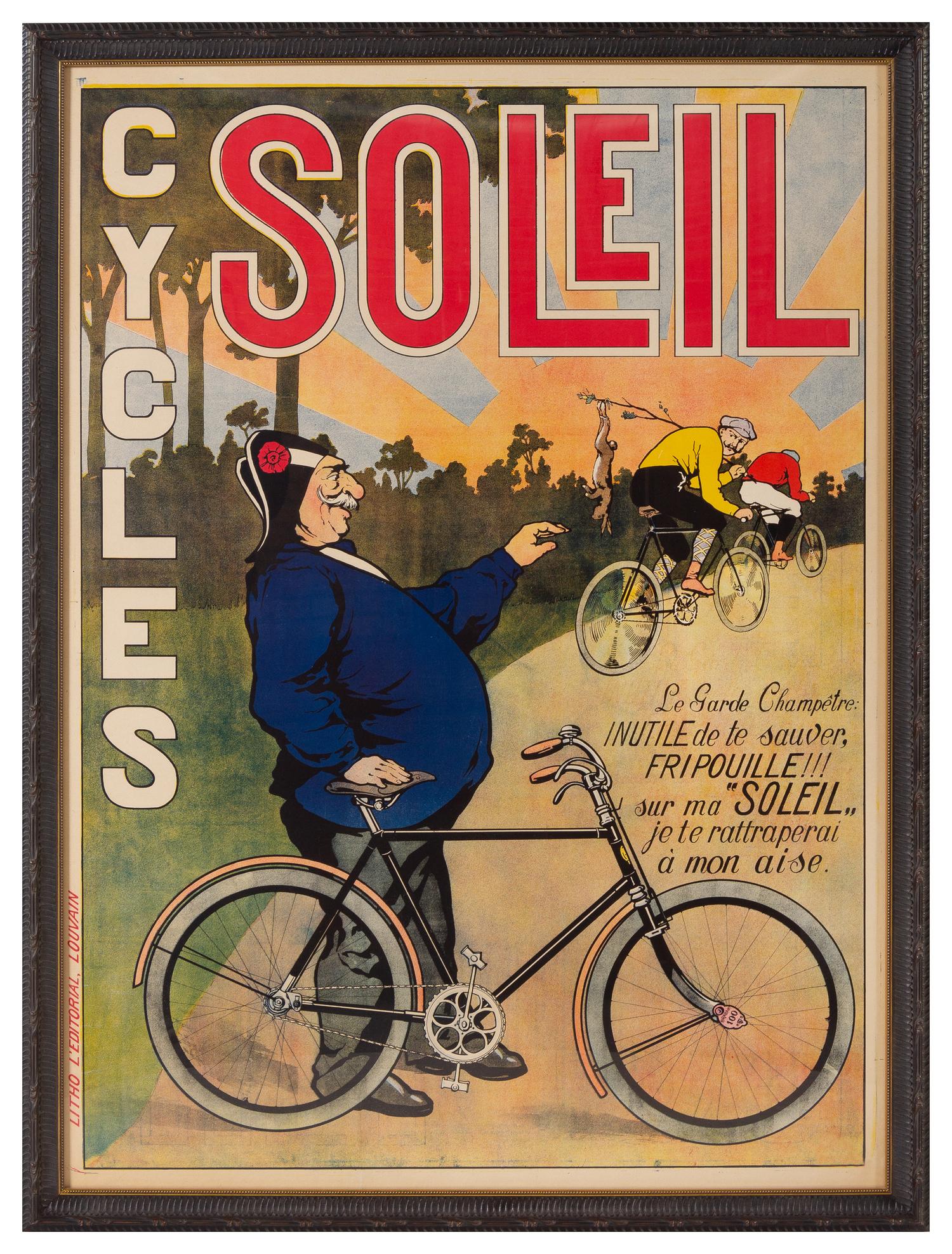 A French Poster (20th century) Cycles Soleil Image: 48 1/4…