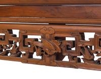 A Chinese Carved Cypress Daybed