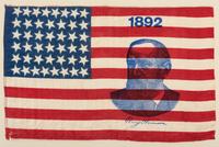 [FLAGS]. 44-Star American campaign flags promoting Grover Cleveland & Benjamin Harrison. 1892.