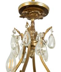 A Louis XV Style Gilt Bronze Four-Light Chandelier