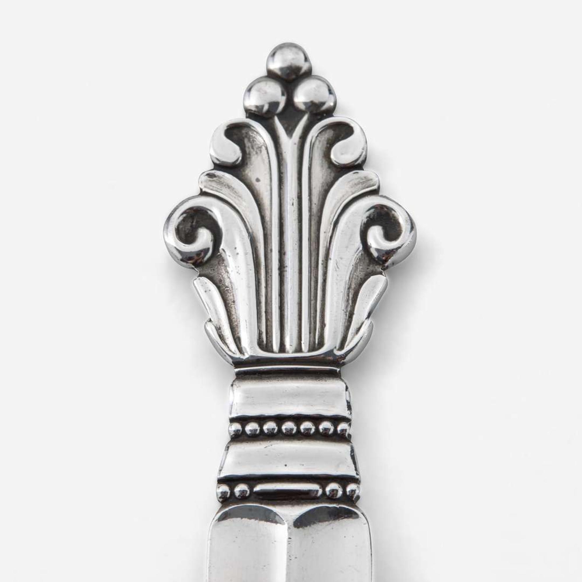 Johan Rohde (Danish, 1856-1935) "Acanthus" Eight-Piece Dinner and Luncheon Service for Twelve, Georg Jensen, Denmark, Designed 1917, the Present Lot post-1945