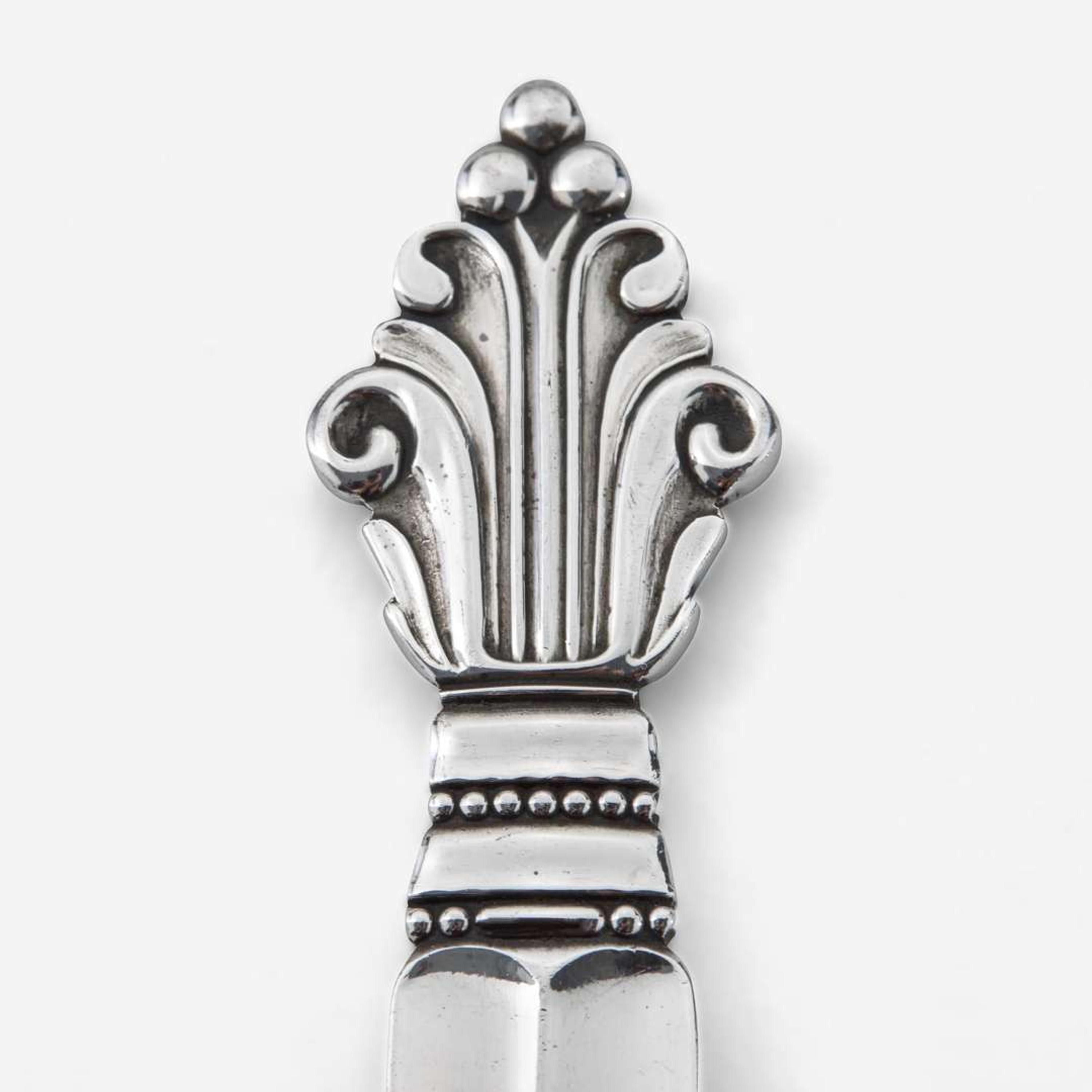 Johan Rohde (Danish, 1856-1935) "Acanthus" Eight-Piece Dinner and Luncheon Service for Twelve, Georg Jensen, Denmark, Designed 1917, the Present Lot post-1945