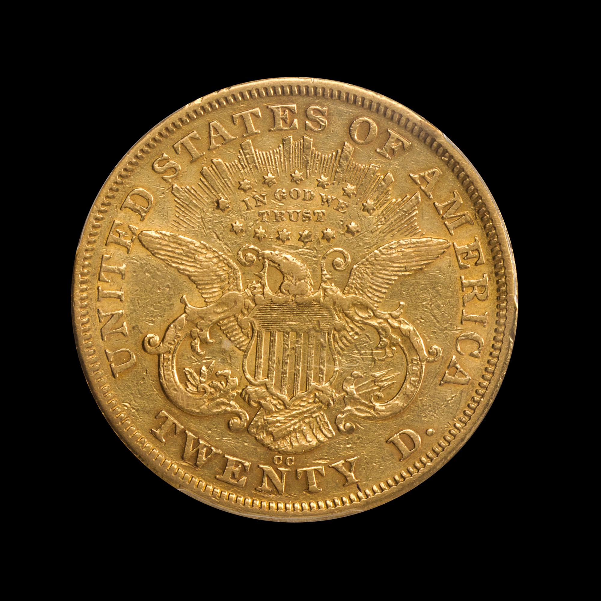 A United States 1872-CC Liberty Head $20 Gold Coin