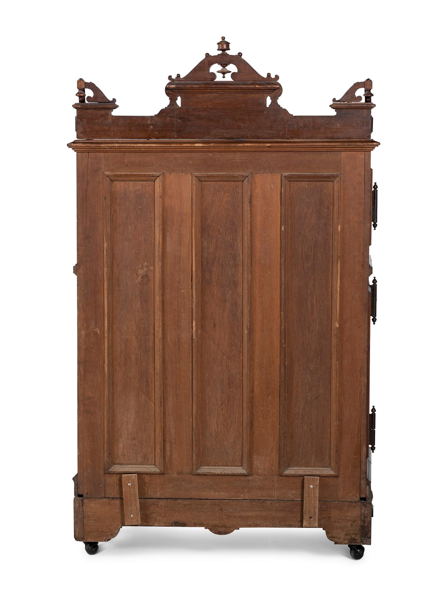 A Renaissance Revival Carved and Burl Walnut Wooton Desk