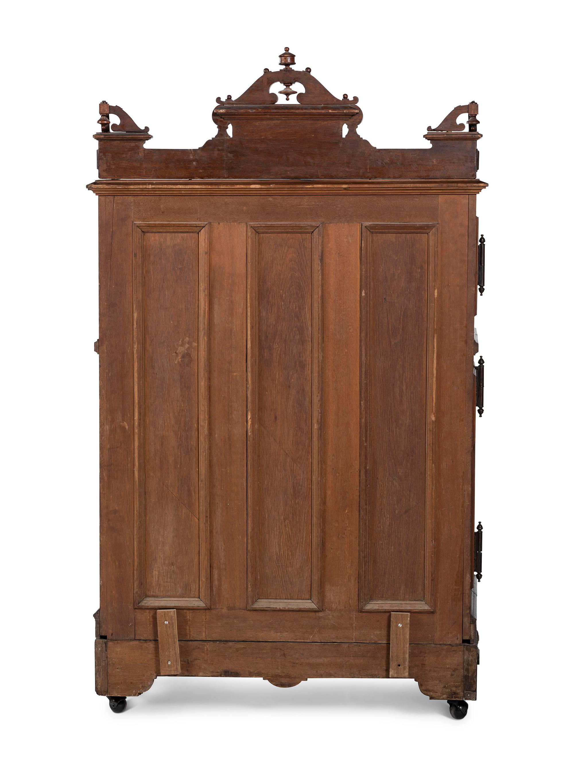 A Renaissance Revival Carved and Burl Walnut Wooton Desk
