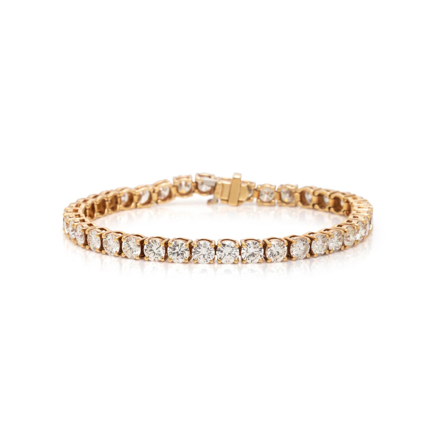 YELLOW GOLD AND DIAMOND BRACELET