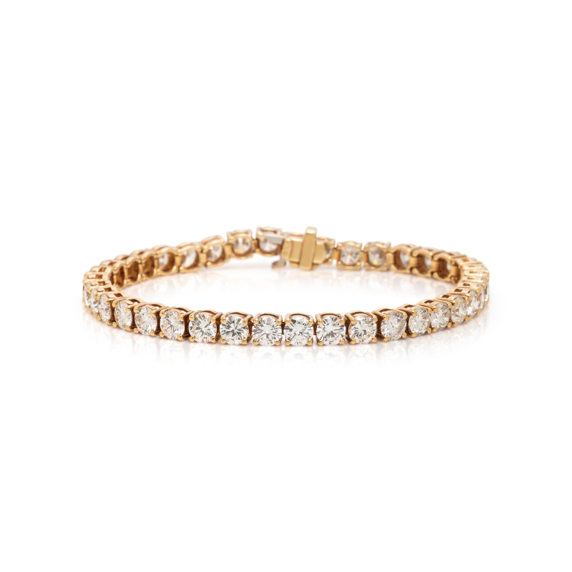 YELLOW GOLD AND DIAMOND BRACELET