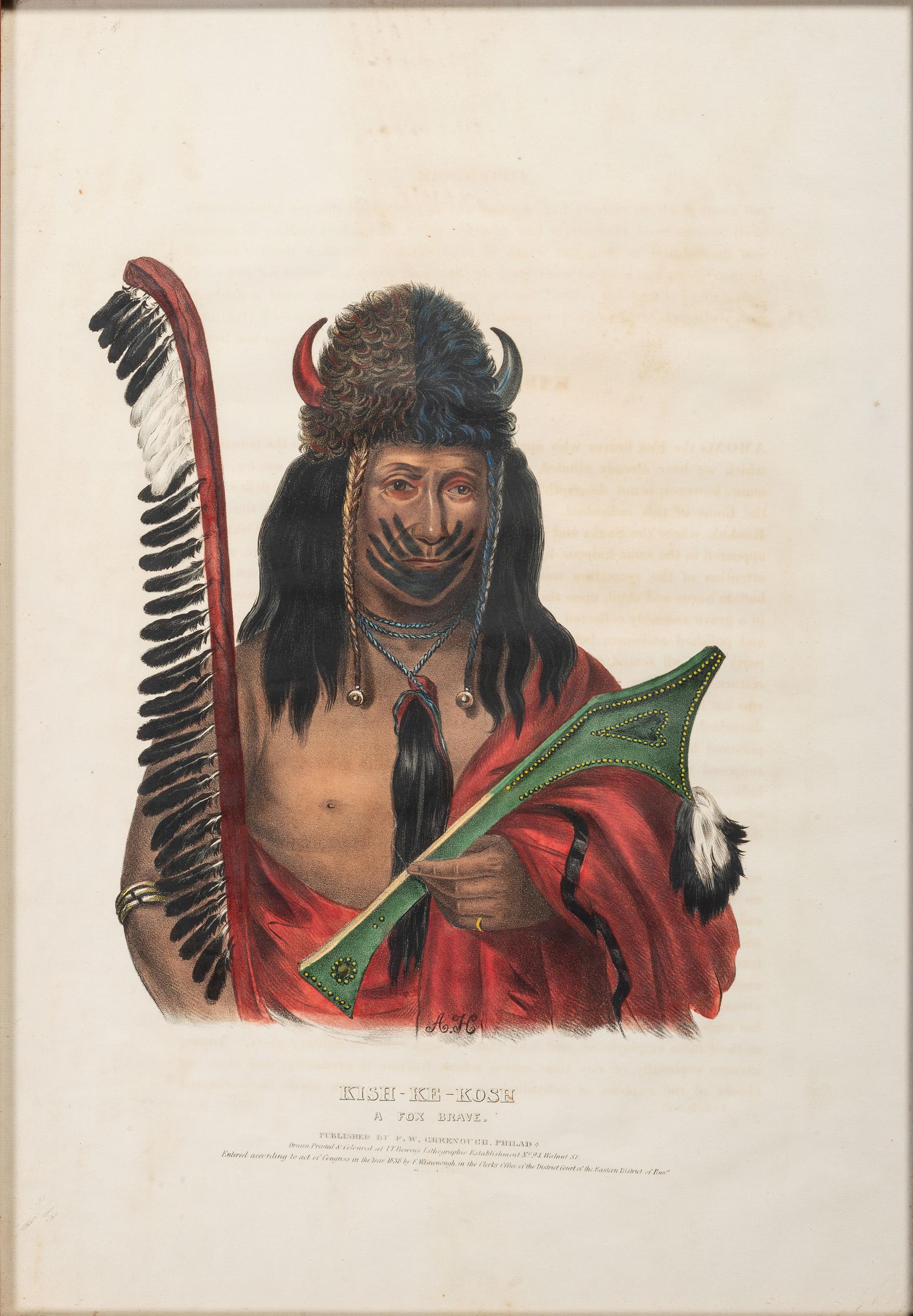 Three McKenney and Hall Hand-Colored Lithographs