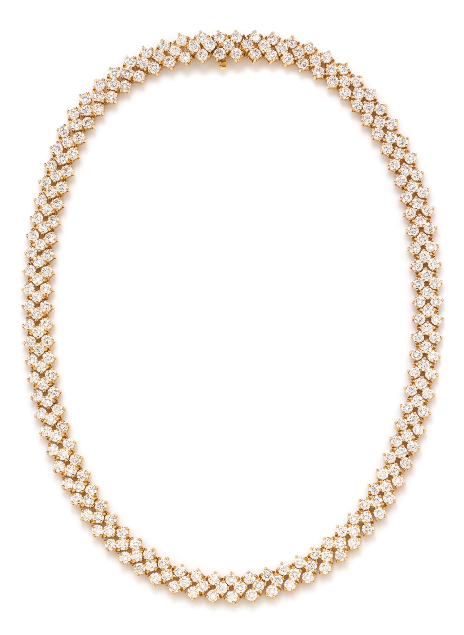 An 18 Karat Yellow Gold and Diamond Necklace, 45.05 dwts.