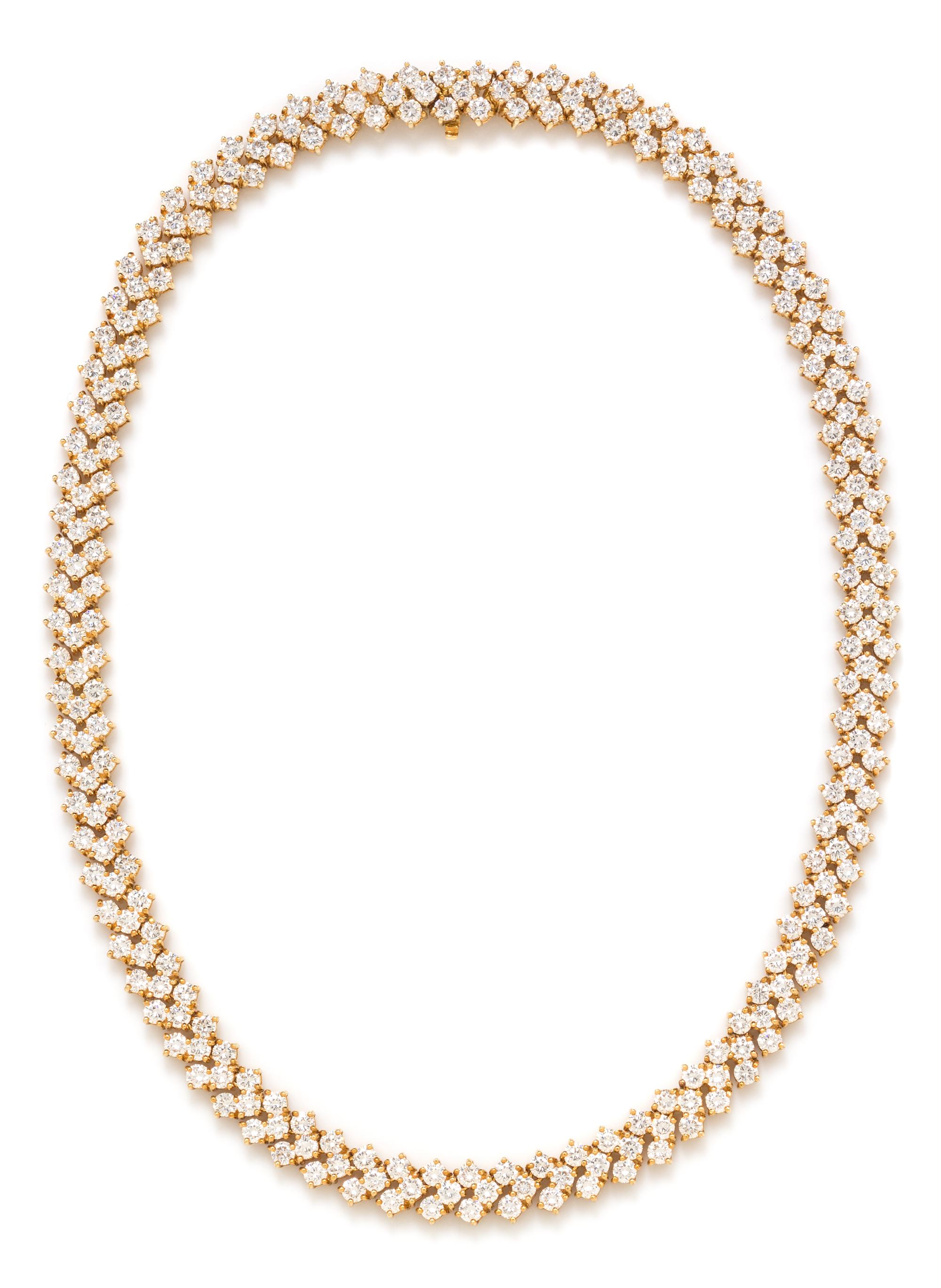 An 18 Karat Yellow Gold and Diamond Necklace, 45.05 dwts.