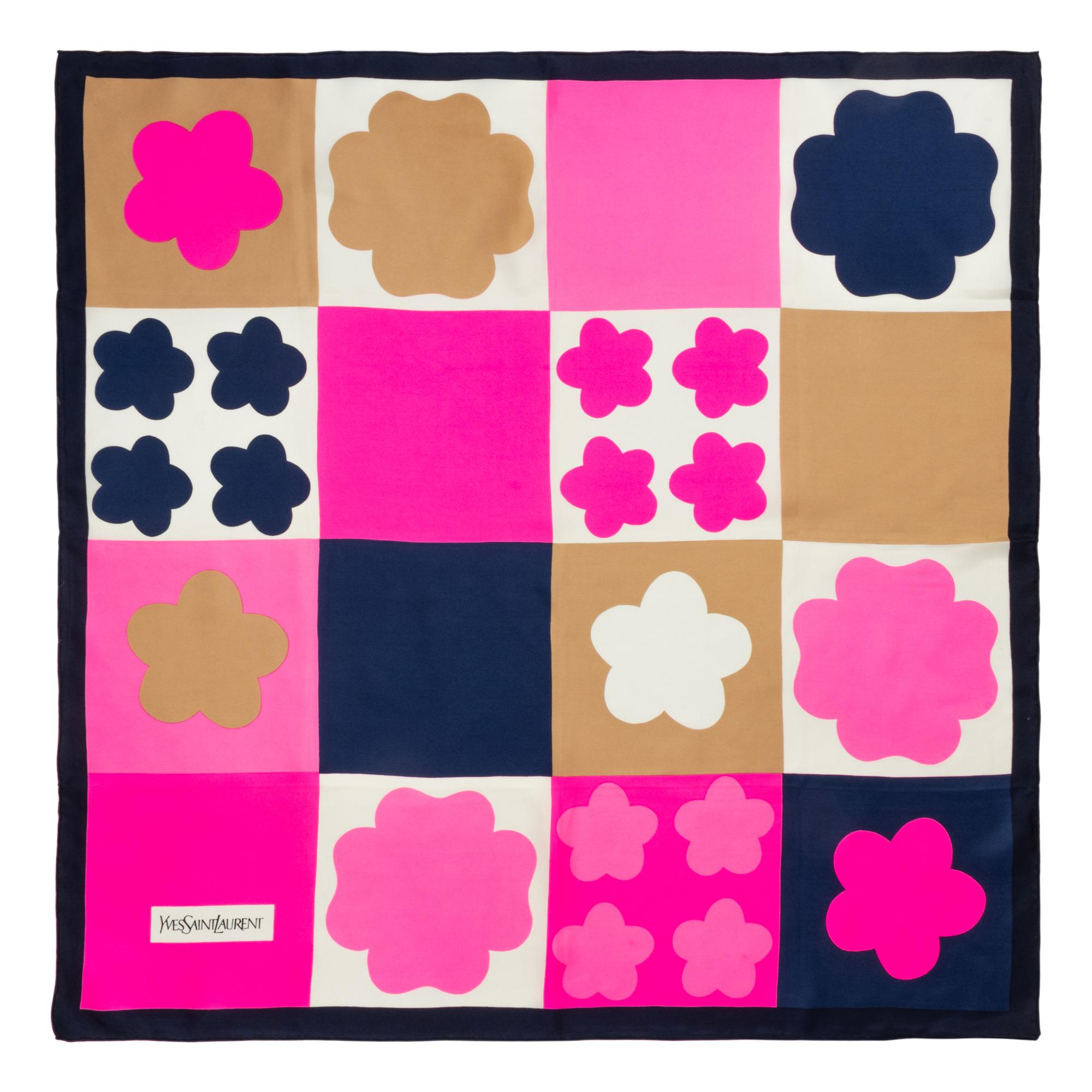 Three Vintage Yves Saint Laurent Scarves, 1970s