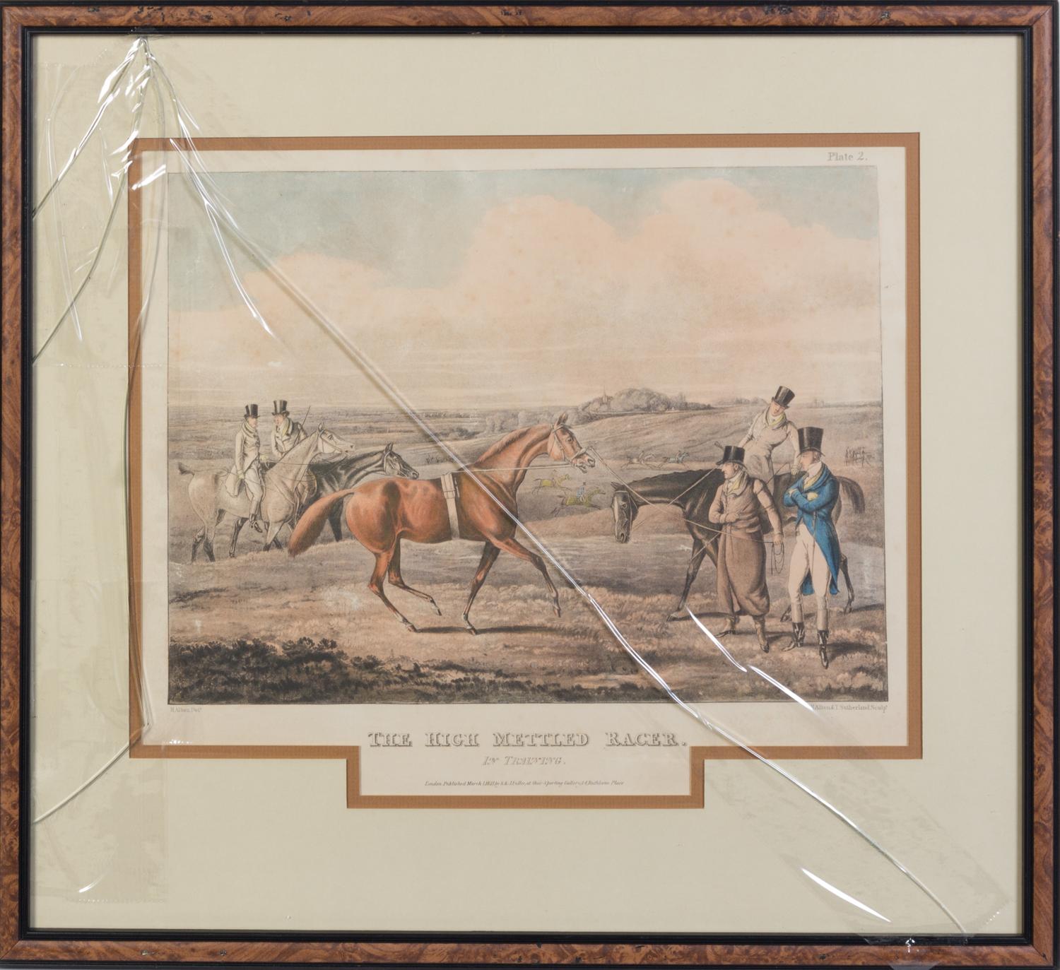 A Group of Six Hand Colored English Sporting Prints Height of each 20 x width 22 inches (framed).