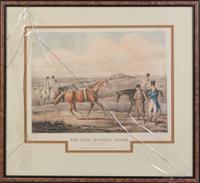 A Group of Six Hand Colored English Sporting Prints Height of each 20 x width 22 inches (framed).