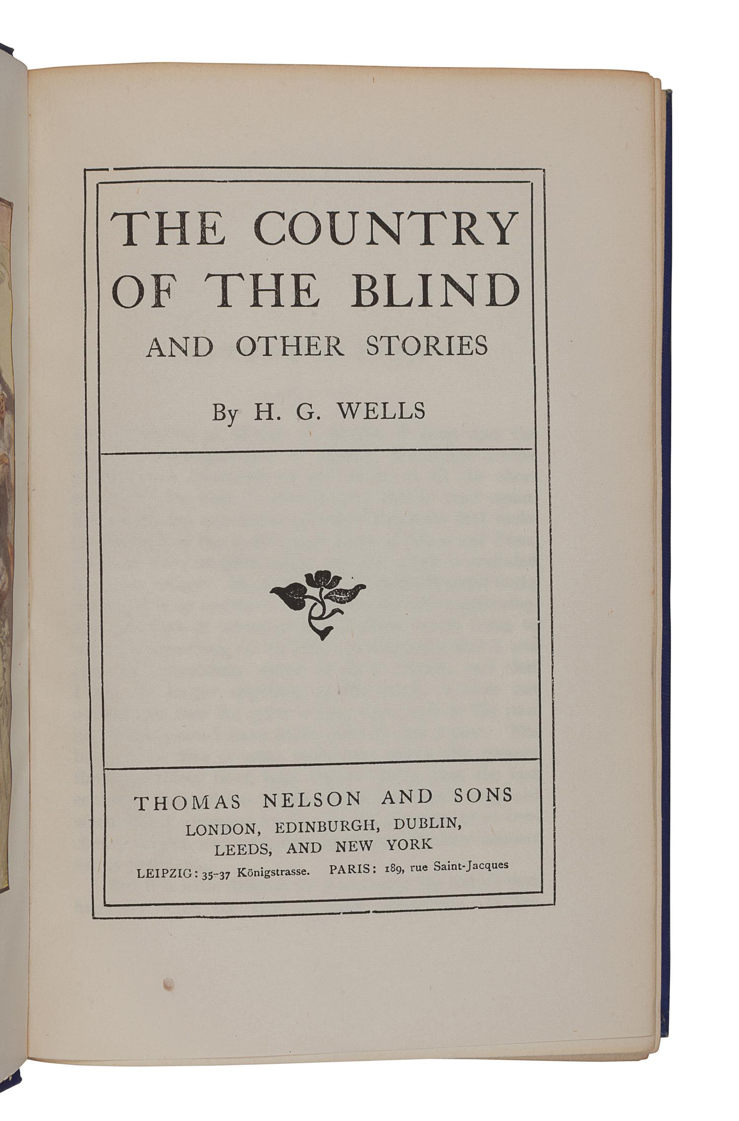 WELLS, H.G. (1866-1946). A group of 3 works, comprising: