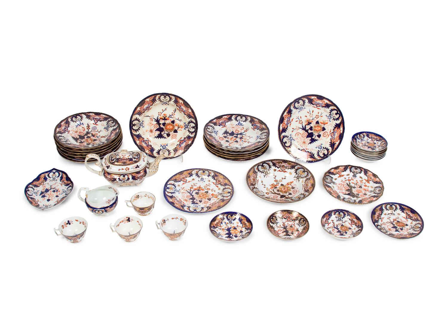 A Collection of Derby Porcelain and English Stoneware Articles