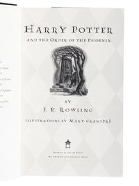 ROWLING, J.K. (b. 1965). A group of 6 works from Rowling’s Harry Potter series, ALL FIRST AMERICAN COLLECTOR’S OR FIRST AMERICAN DELUX EDITIONS, comprising: