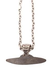 Navajo Tufa Cast Silver Space Themed Necklace