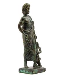 A Grand Tour Roman Style Patinated Bronze Figure