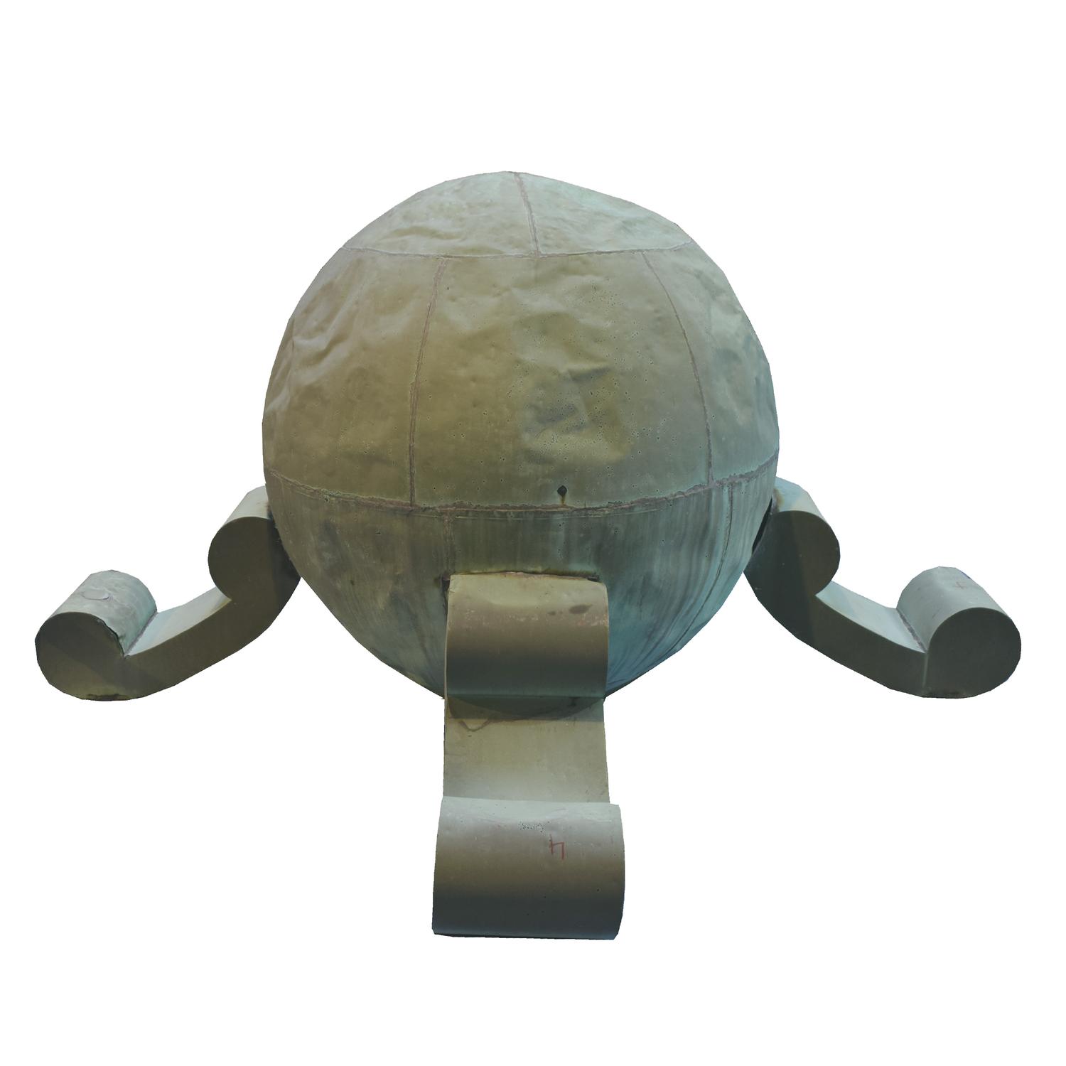 Three Large American Copper Finials from the Manitowoc, WI. County Courthouse 100" W x 100" D x 50" H — United States, Circa 1906