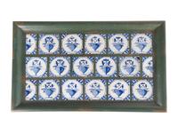 A Queen Anne Style Painted Tile Top Tea Table