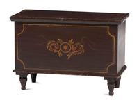 A Classical Gilt and Paint Decorated Poplar Blanket Chest
