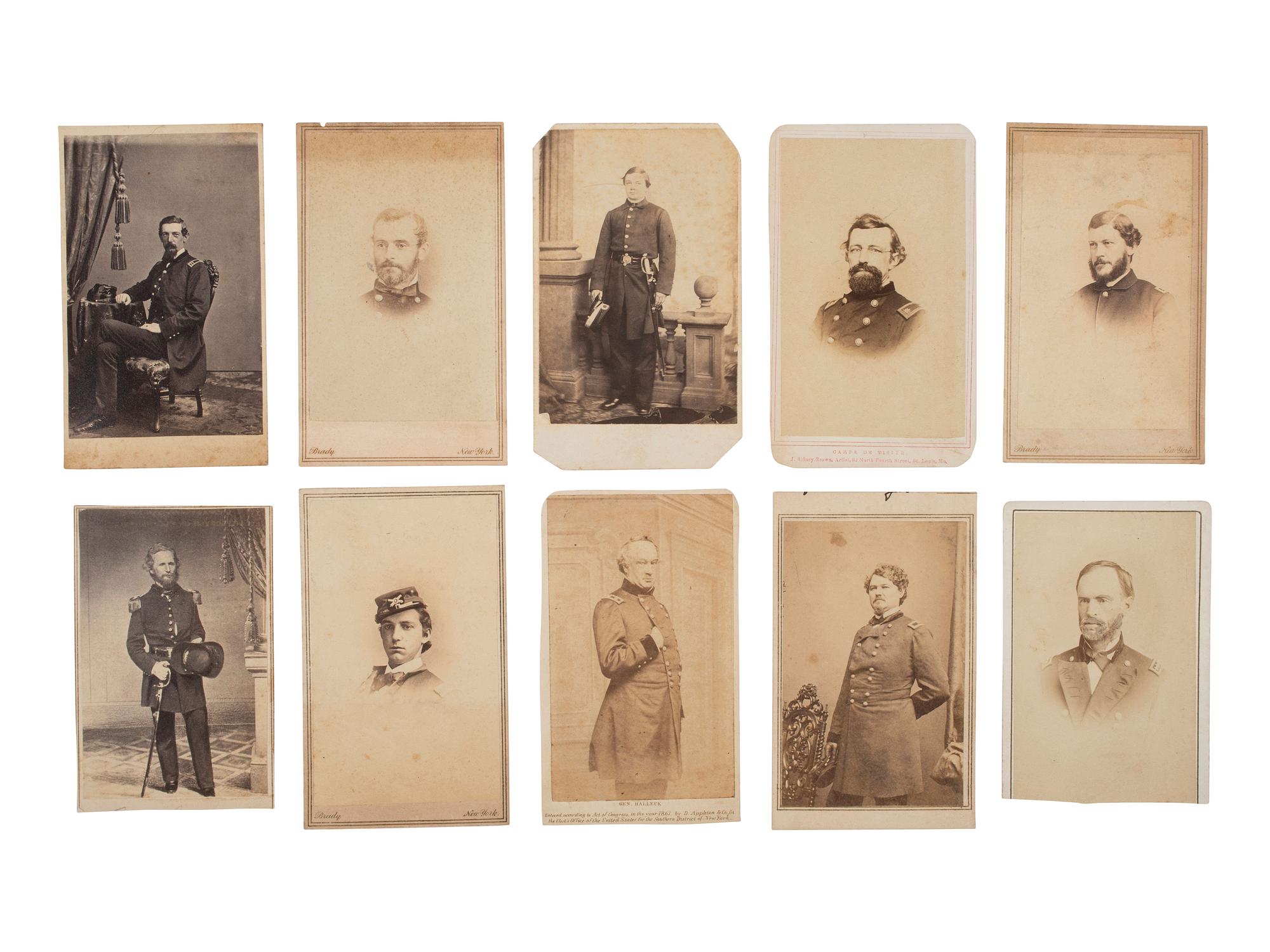 [CIVIL WAR - WESTERN THEATER]. A group of 20 CDVs of Union generals and officers, incl. Sherman, Halleck, Sturgis, & Lyon.