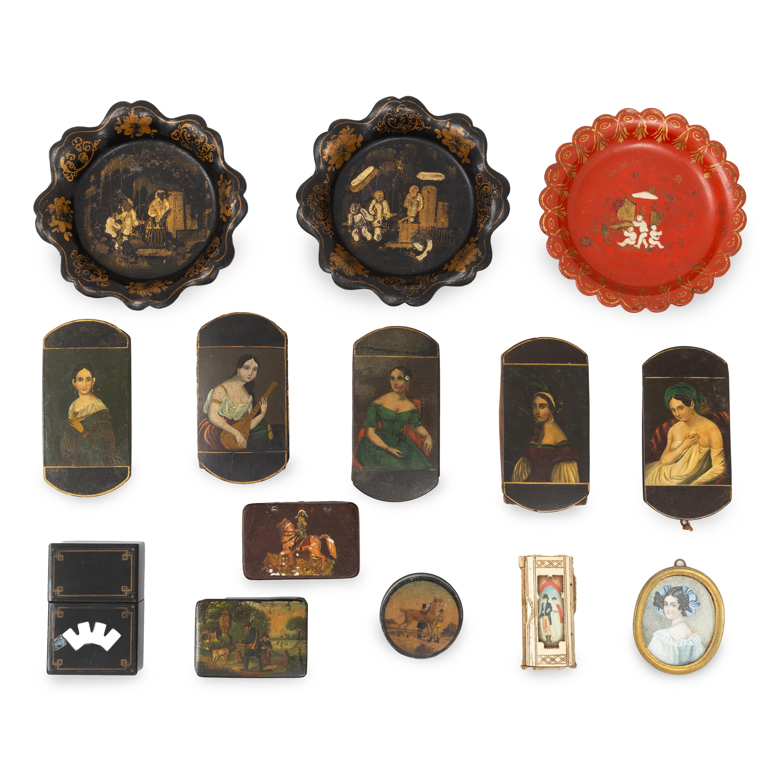 A Large Collection of English Papier-Mâché Articles