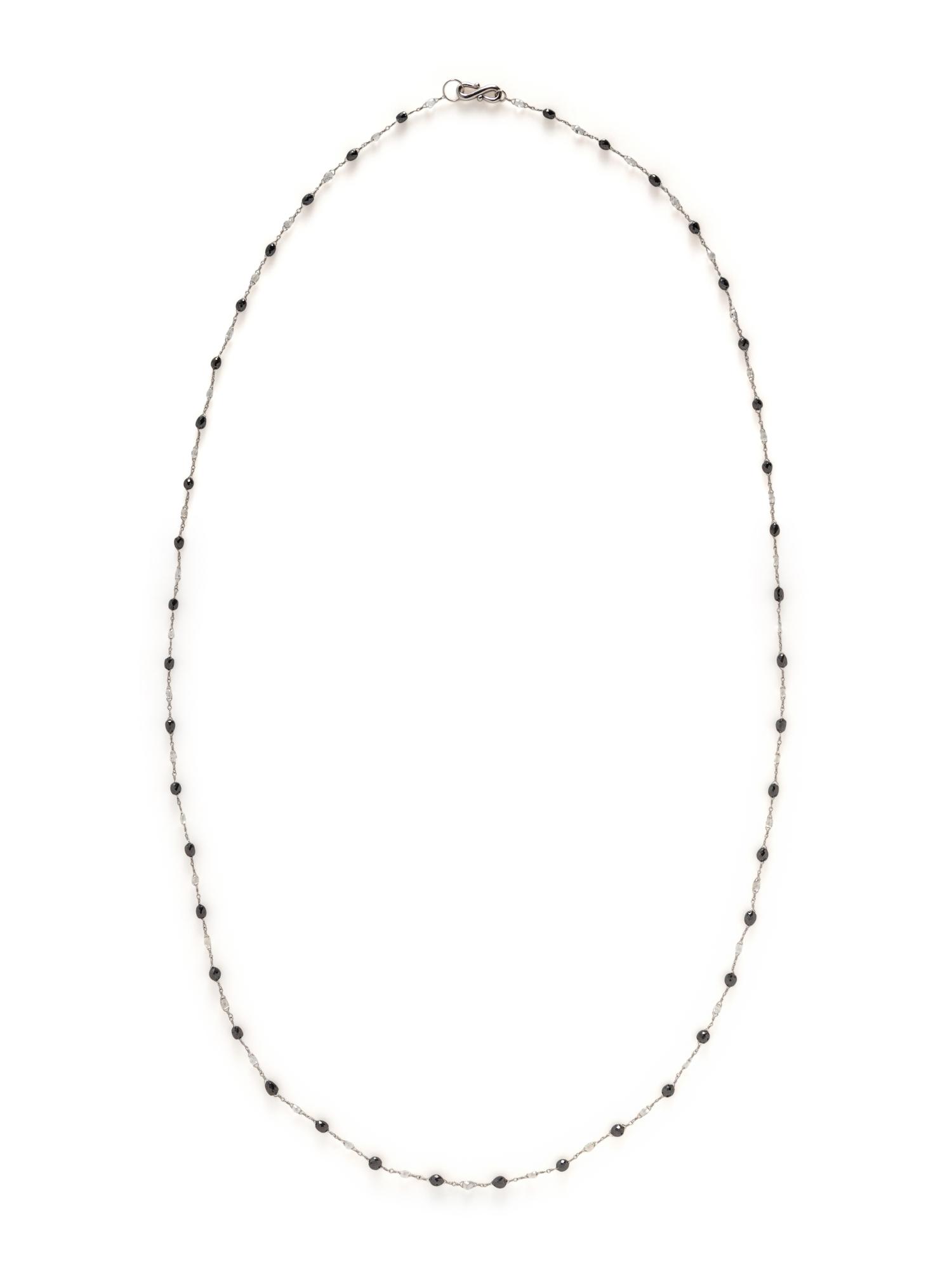 COLLECTION OF DIAMOND AND BLACK DIAMOND NECKLACES