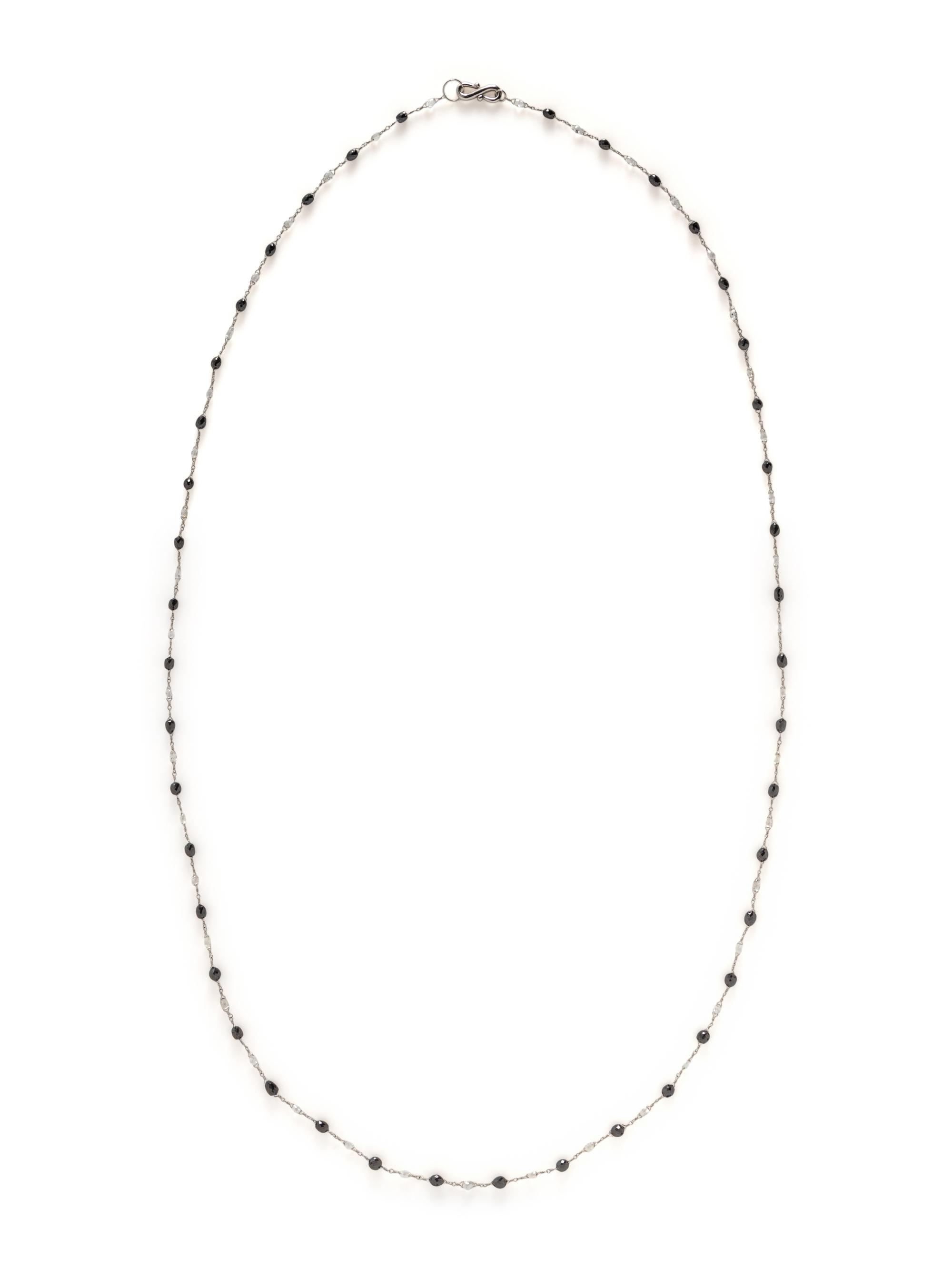 COLLECTION OF DIAMOND AND BLACK DIAMOND NECKLACES