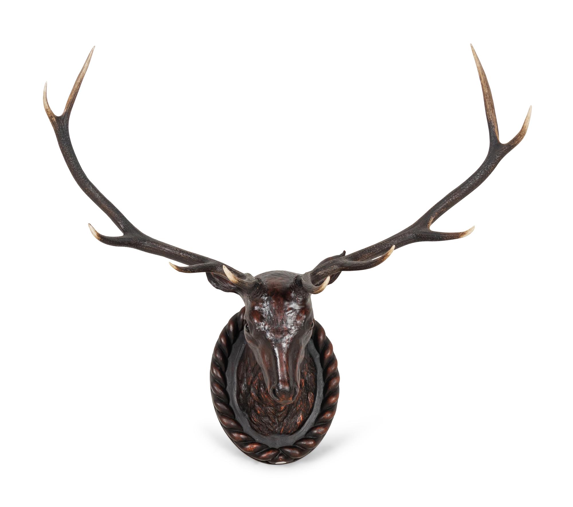 A Black Forest Style Composition Stag Trophy