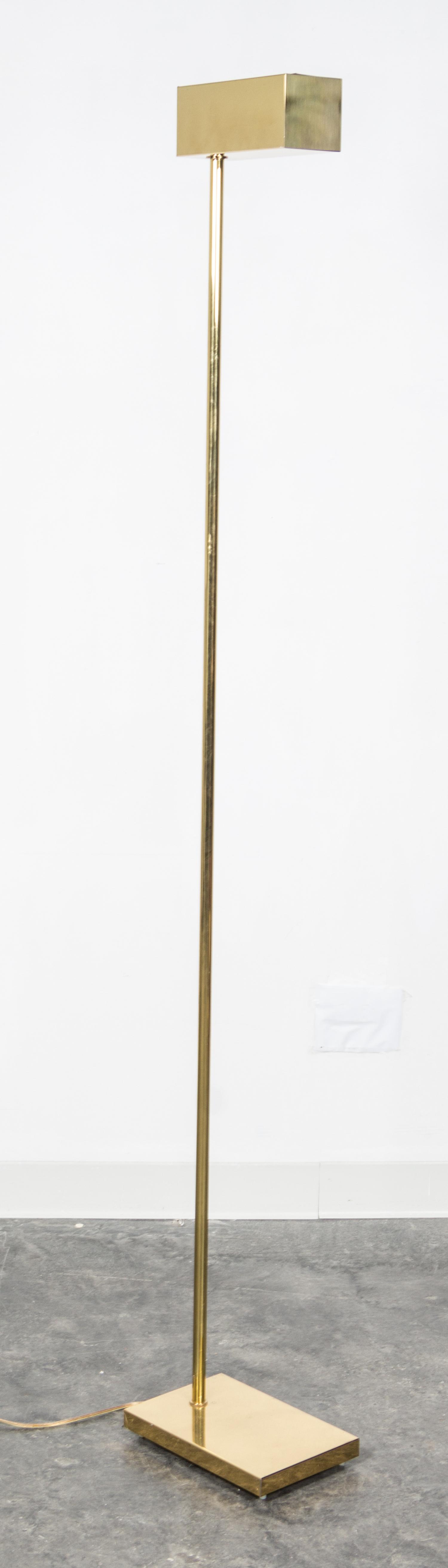 A Casella Lighting Brass Floor Lamp Height 72 1/4 inches.