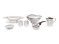 A Group of Arts and Crafts Silver Table Articles