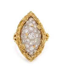 BICOLOR GOLD AND DIAMOND RING