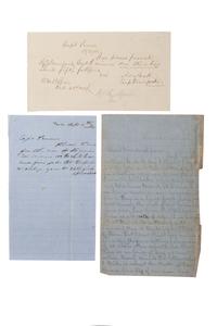 [CIVIL WAR]. A group of 5 items regarding Civil War naval operations, incl. photographs of Fort Morgan and the USS Pensacola, and correspondence.