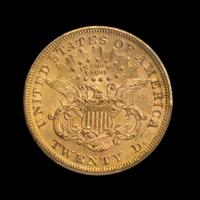 A United States 1869-S Liberty Head $20 Gold Coin