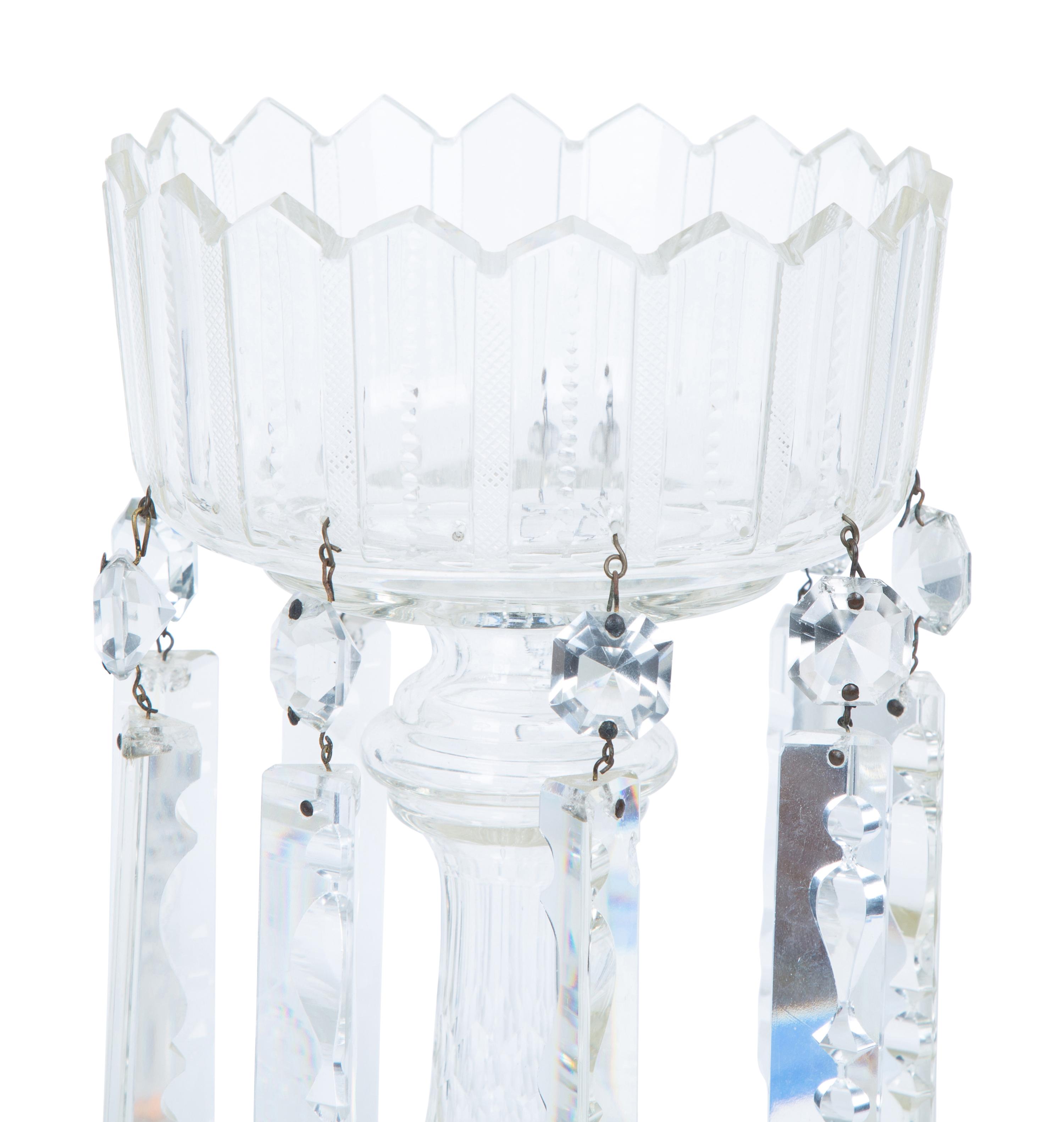 Two Pairs of Cut Glass Girandoles — 19TH CENTURY