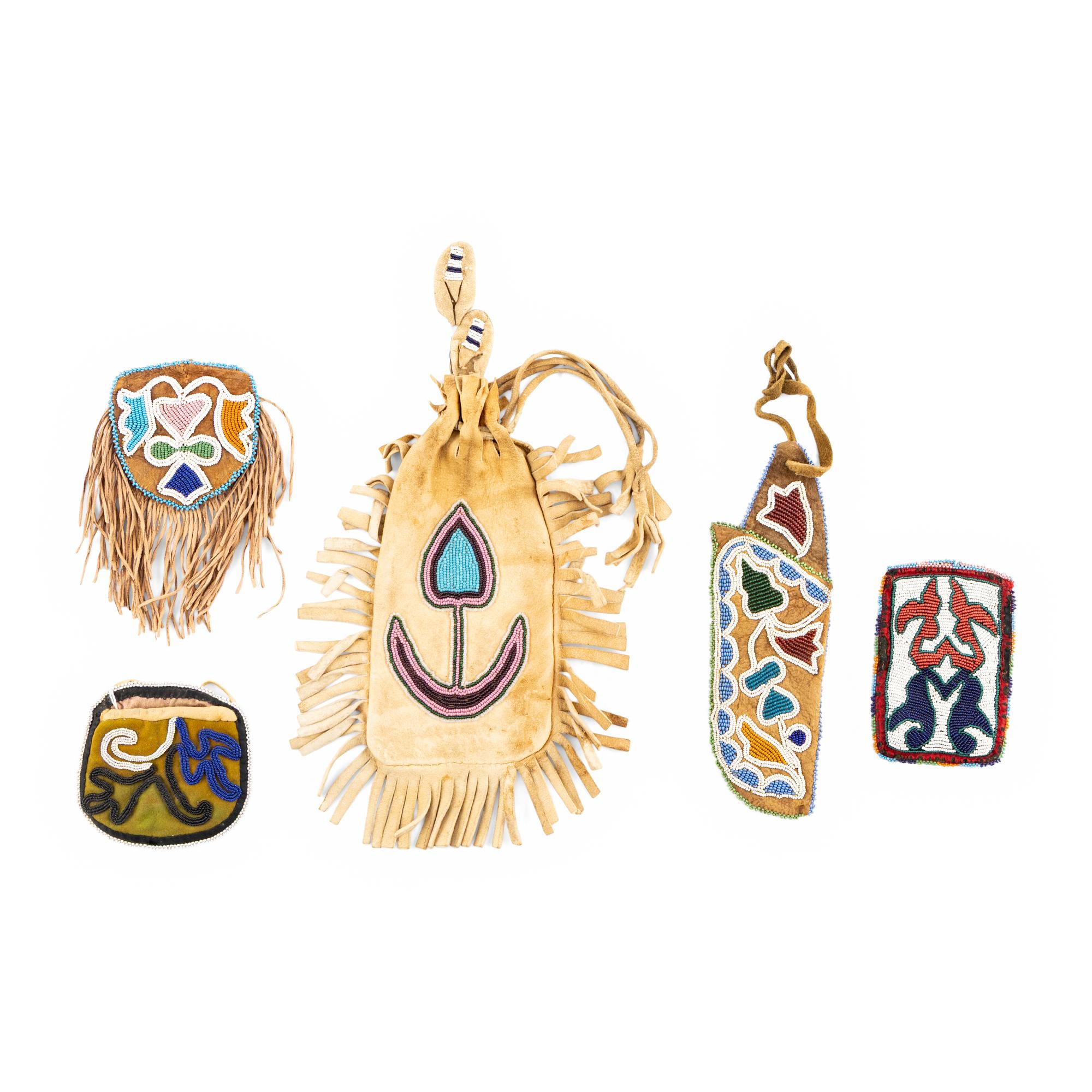 Plains and Prairie Beaded Hide Bags