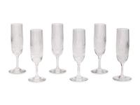 A Set of Six Baccarat Nancy Champagne Flutes
